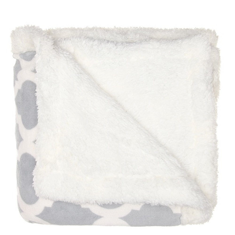 New Cozy Blanket - Cream & Gray